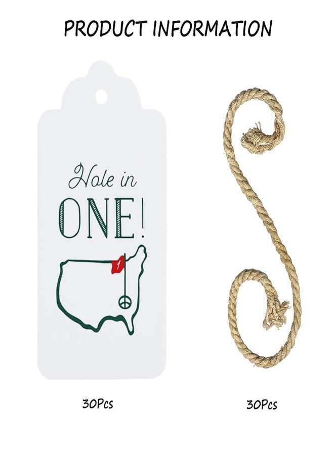 Geloar Golf Themed Hole In One First Birthday Tags - 30 Pack Golf Themed Favor and Silverware Tags for Baby 1st Birthday Decorations - Image 2